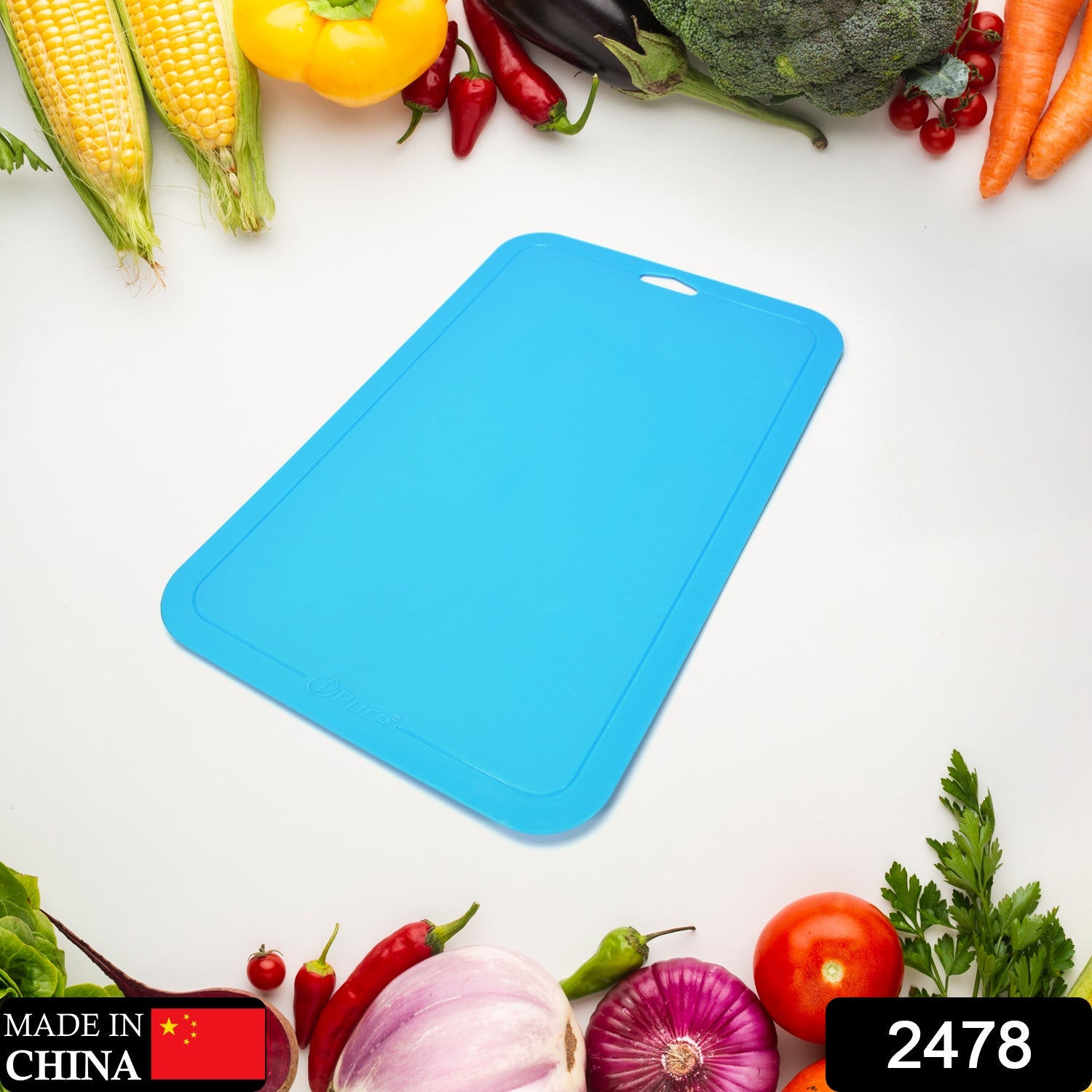2478 Vegetables and Fruits Cutting Chopping Board Plastic Chopper Cutter Board Non-slip Antibacterial Surface with Extra Thickness DeoDap 2478 Vegetables and Fruits Cutting Chopping Board Plastic Chopper Cutter Board Non-slip Antibacterial Surface with Extra Thickness DeoDap